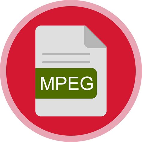 Mpeg File Format Flat Multi Circle Icon Vector Art At Vecteezy