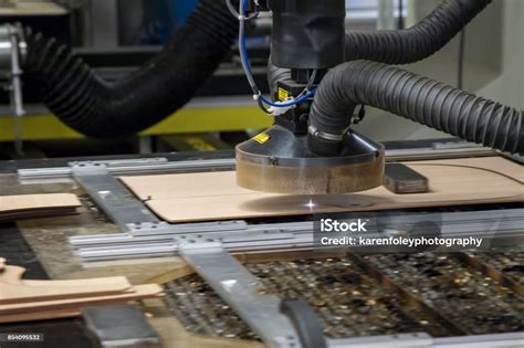 Laser Wood Cutting Tool In Factory Stock Photo Download Image Now