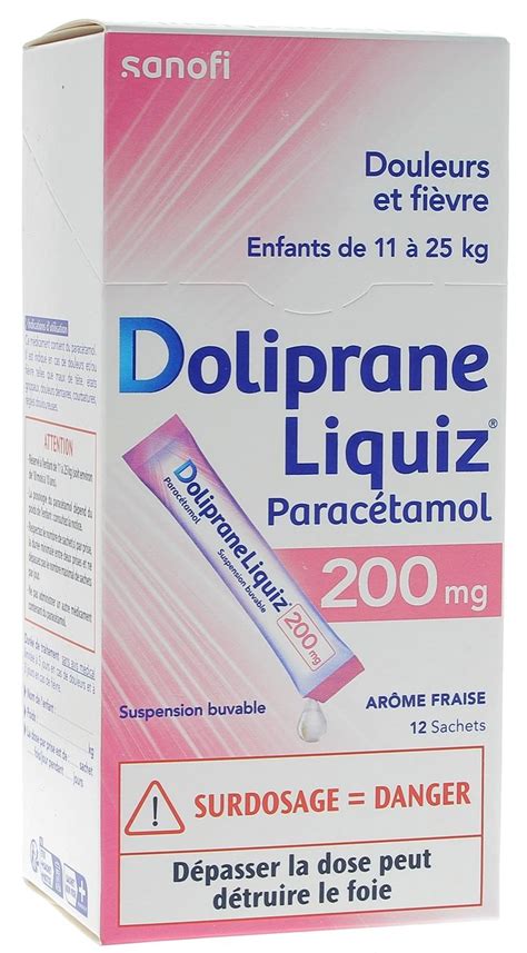 Doliprane Liquiz Mg Sans Sucre Contre Les Douleurs Et Fi Vre