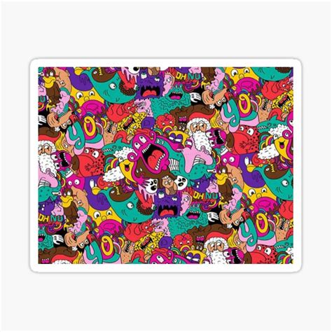 Scary Carzy Mixed Illustration Sticker For Sale By Irfan Khan Redbubble