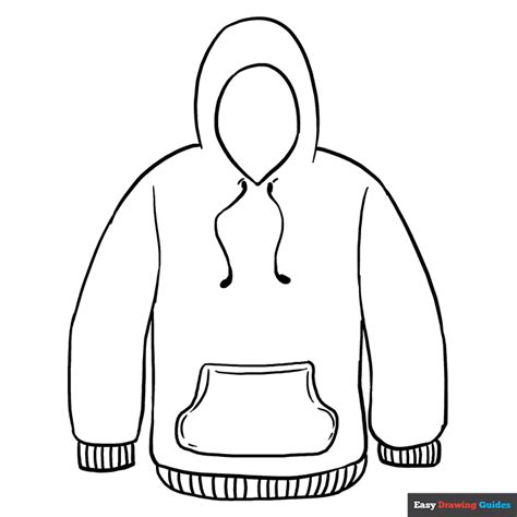 Hoodie Coloring Page | Easy Drawing Guides