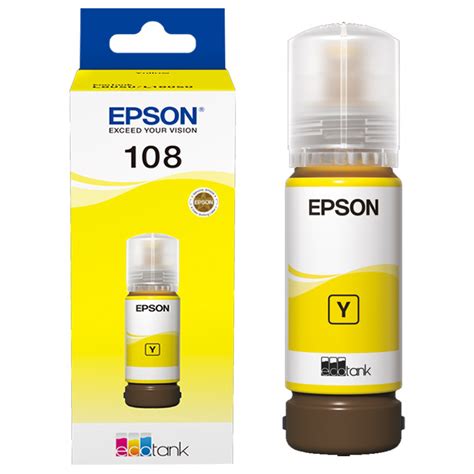 Bouteille D Encre Original Epson Ecotank 108 Jaune SpaceNet