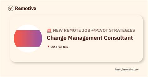 Hiring Change Management Consultant Pivot Strategies