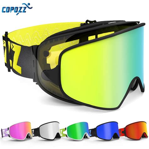 Copozz Ski Goggles 2 In 1 With Magnetic Dual Use Lens For Night Skiing