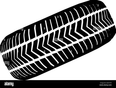 Tire Mark Car And Motorcycle Tire Track Vector Set Truck Tread Mark