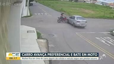 Bom Dia Ceará Carro avança em preferencial e bate em moto Globoplay