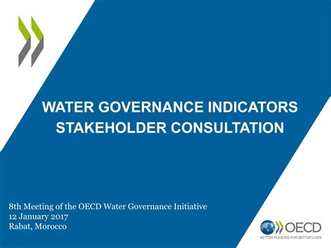 Stakeholder Consultation On Water Governance Indicators Oecd