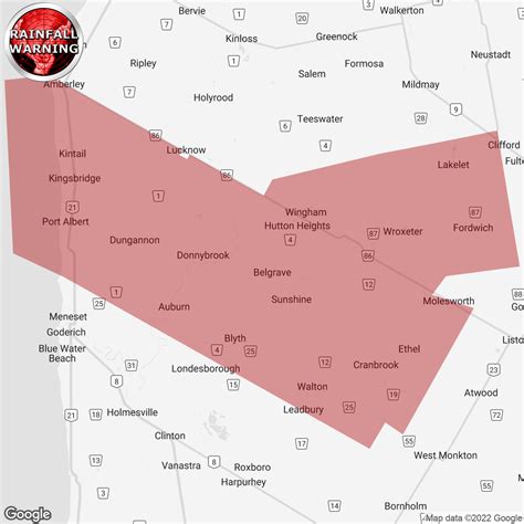 Rainfall Warning Issued