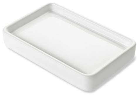 White Ceramic Soap Dish Contemporary Soap Dishes And Holders By