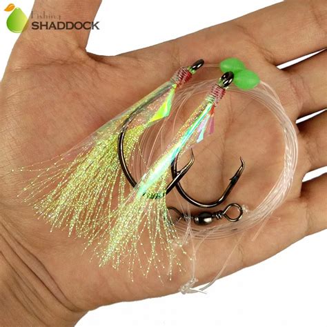 Pcs Fish Skin Bait Sabiki Rigs Arm Big Sport Circle Lure Sea