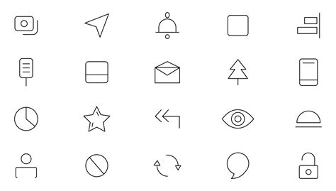 Basic Interface Ux Ui Linear Icon Set Ui Ux Interface Icons User Profile Message App