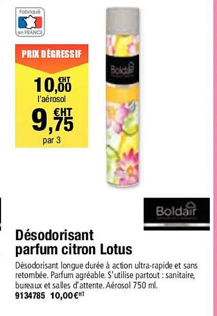 Promo Désodorisant Parfum Citron Lotus Boldair chez Plein ciel