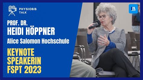 Prof Dr Heidi Höppner Keynote Speakerin des 7 FSPT in Göttingen