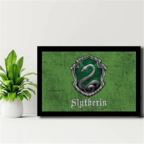 Quadro Decorativo Sonserina Harry Potter Elo