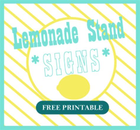 Free Printable Lemonade Stand Sign Template - Printable Templates