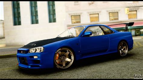 Nissan Skyline GT R BNR34 Tuned For GTA San Andreas