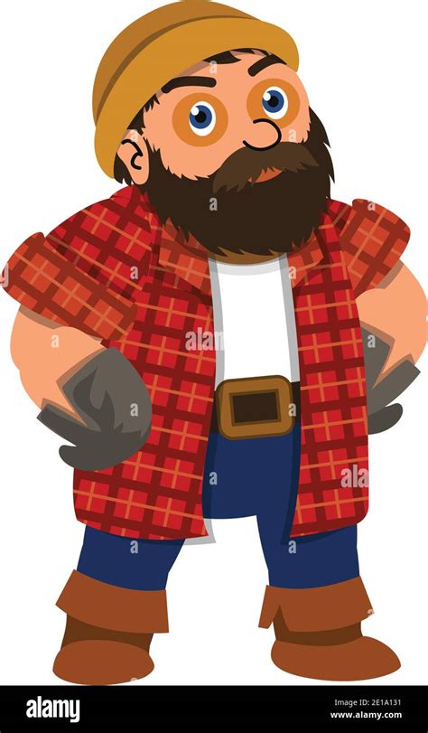 Cute Lumberjack Icon Cartoon Style Stock Vector Image And Art Alamy