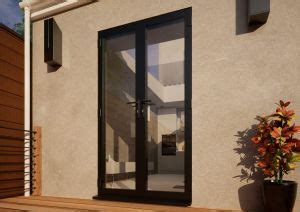 Part Q Compliant Aluminium French Doors Anthracite Grey