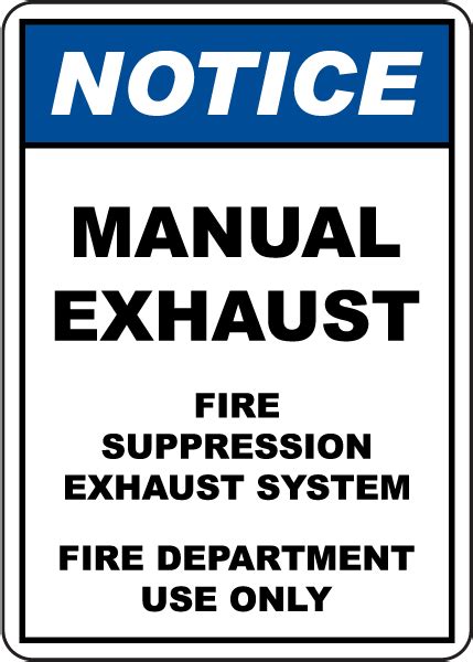 Notice Manual Exhaust Sign Save 10 Instantly