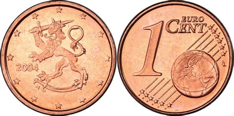 Finland Euro Cent Copper Plated Steel Ms Ma Shops