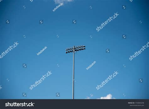 Stadium Light Blue Sky Background Stock Photo 1744804298 | Shutterstock