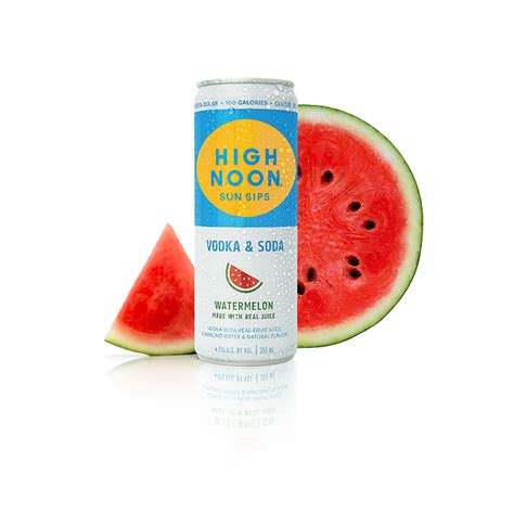 High Noon Sun Sips Watermelon Vodka And Soda Hard Seltzer 4pk