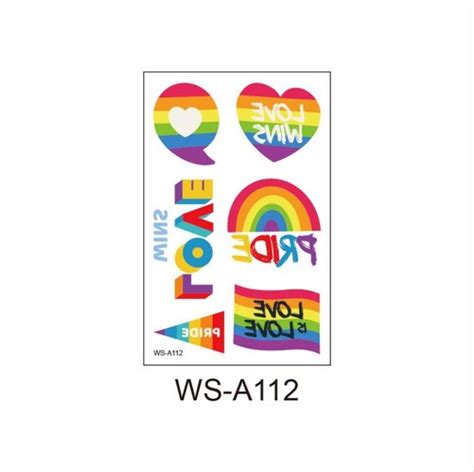 LGBT Pride Month Regenboog Gay Pride Kleuren Neptattoos 2 Vellen