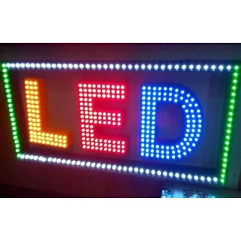 Outdoor Acrylic LED Sign Board Shape Rectangle At Rs 1250 Piece In