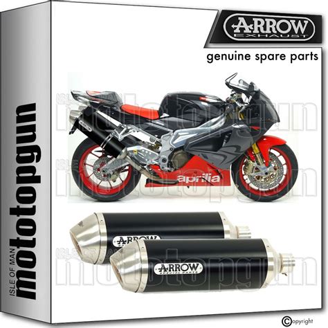 ARROW HOM EXHAUST RACE TECH BLACK ALUMINIUM APRILIA RSV 1000 R FACTORY