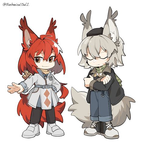 Flametail And Ashlock Arknights Drawn By Mechanicalowl Danbooru
