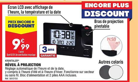 Promo Réveil à Projection Krontaler chez Aldi iCatalogue fr