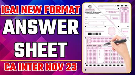 How To Fill Answer Sheet Ca Inter May 2024 How To Fill Details In Ca