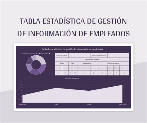 Plantilla de Formato Excel Tabla Estadística De Gestión De Información