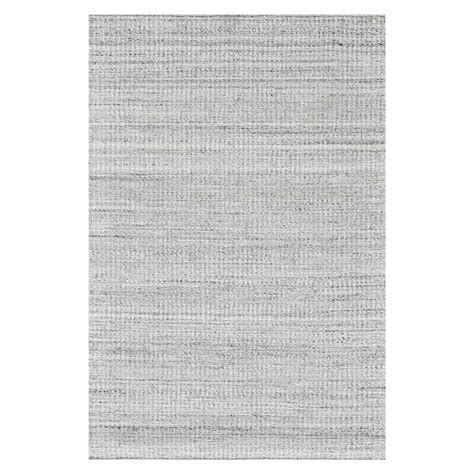 Lineage Silver 5 Ft X 8 Ft Woven Heathered Polyester Rectangle