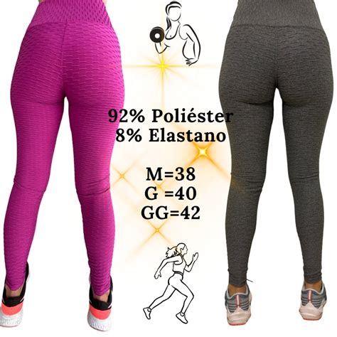 KIT 2 CALÇA FEMININA LEGGING ACADEMIA CINTURA ALTA BOLHA MODELA BUMBUM