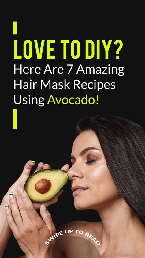 Love To Diy Here Are 7 Amazing Hair Mask Recipes Using Avocado Hair Mask Recipe Avocado