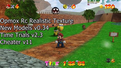 ⭐️super Mario 64 Pc Port Mod New Models V034 Time Trials V23 Cheater V11 Opmox Rc Realistic 60