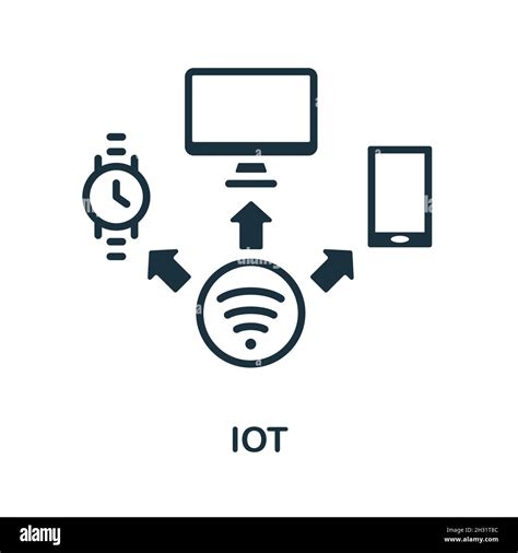 Iot Icon Monochrome Sign From Industry 40 Collection Creative Iot