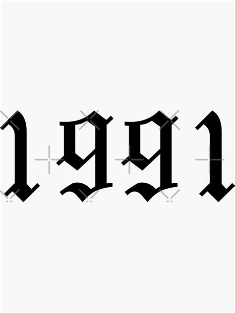 Birth Year 1991 Sticker For Sale By Monarchmerch Redbubble