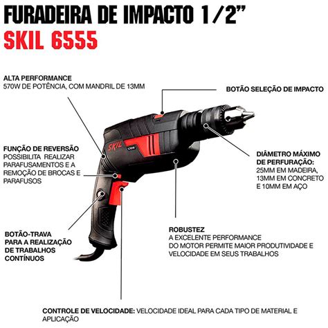 Furadeira De Impacto Profissional V Skil F Ab