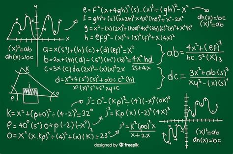 Fondo de matemáticas en la pizarra Vector Gratis