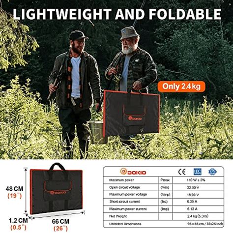 Dokio Dokio W V Faltbar Solarmodule Monokristalline Mit Solarregler