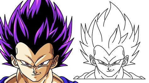 How To Draw Vegeta Ultra Ego Dragon Ball Drawing Easy Step By Step