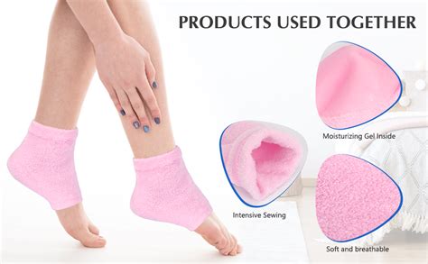 Amazon Unaone Pairs Moisturizing Heel Socks Toeless Gel Lined