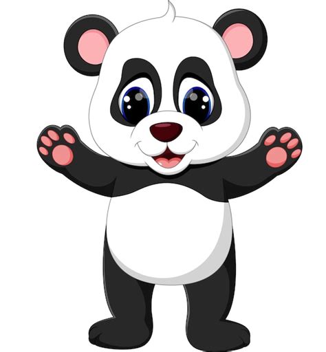 Ilustra O Dos Desenhos Animados De Panda Beb Fofo Vetor Premium