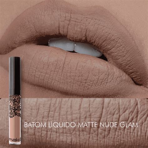 Makiê Batom Líquido Matte Nude Glam 4ml 4ml