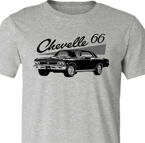 Muscle Car T Shirt 1966 Chevelle T Shirt Grey T Shirt Classic