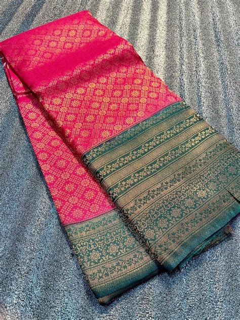 Festive Wear Red Kubera Pattu Soft Silk Saree 6 3 M With Blouse Piece