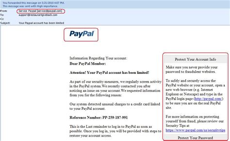 How To Detect High Risk Paypal Phishing Emails Cb I Digital Marketing