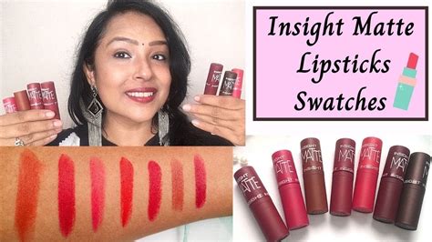 Insight Matte Lipstick Swatches And Review Under ₹ 100 Youtube